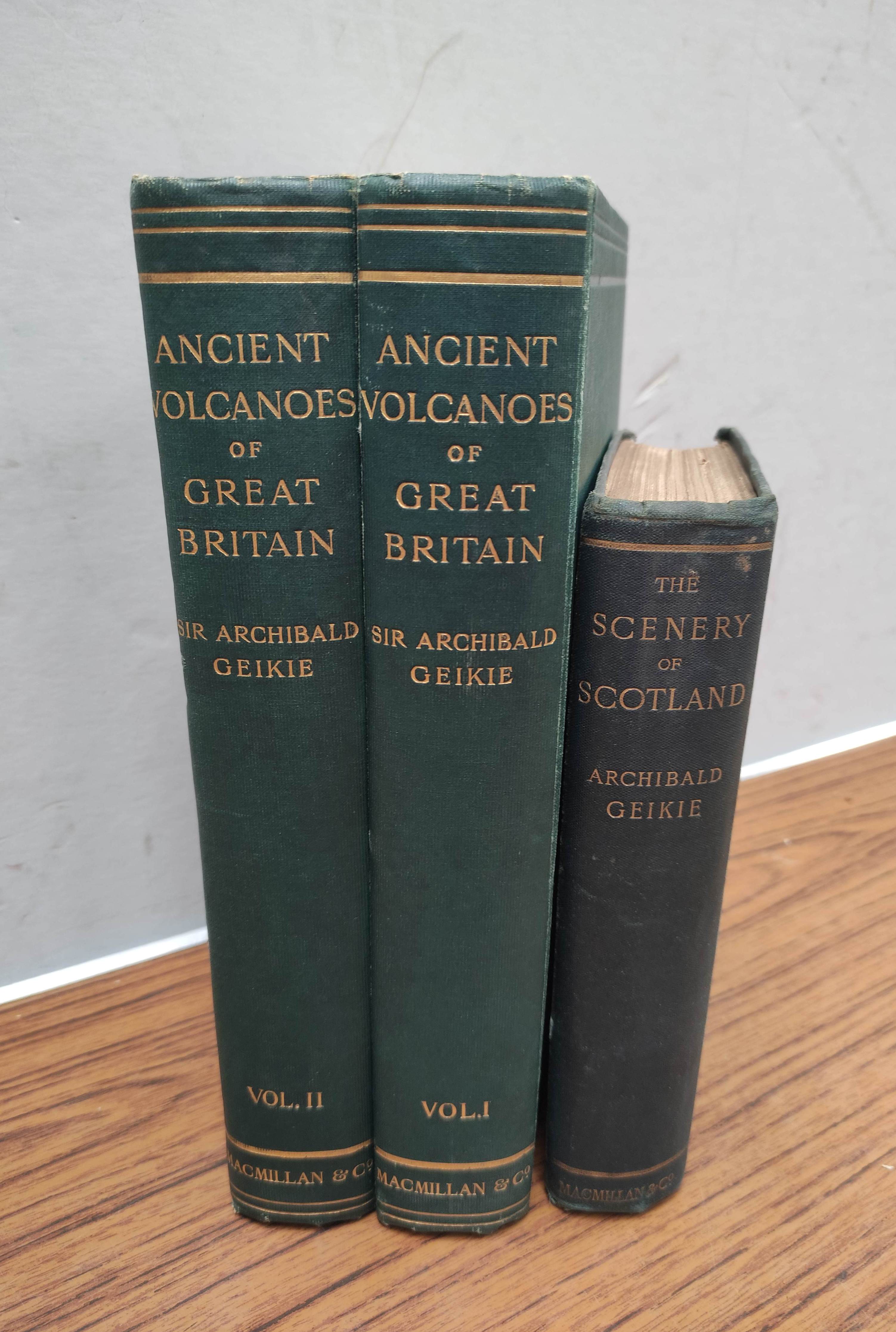 GEIKIE ARCHIBALD.  The Ancient Volcanoes of Great Britain. 2 vols. Illus. Quarto. Orig. green cloth. - Image 2 of 10