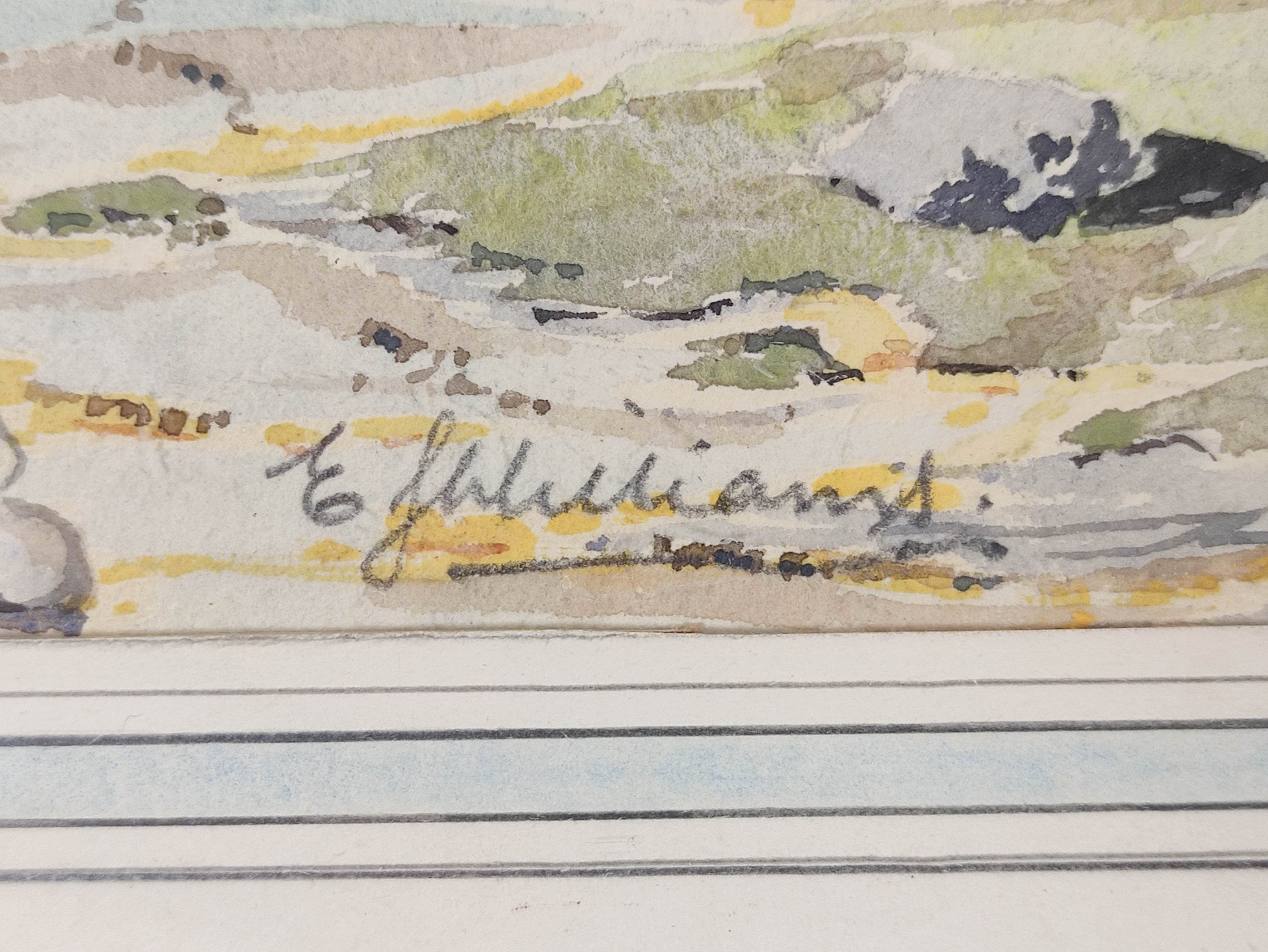 E. J. WILLIAMS. Elgol, Skye, Signed, watercolour. 25cm x 33cm. - Image 3 of 5