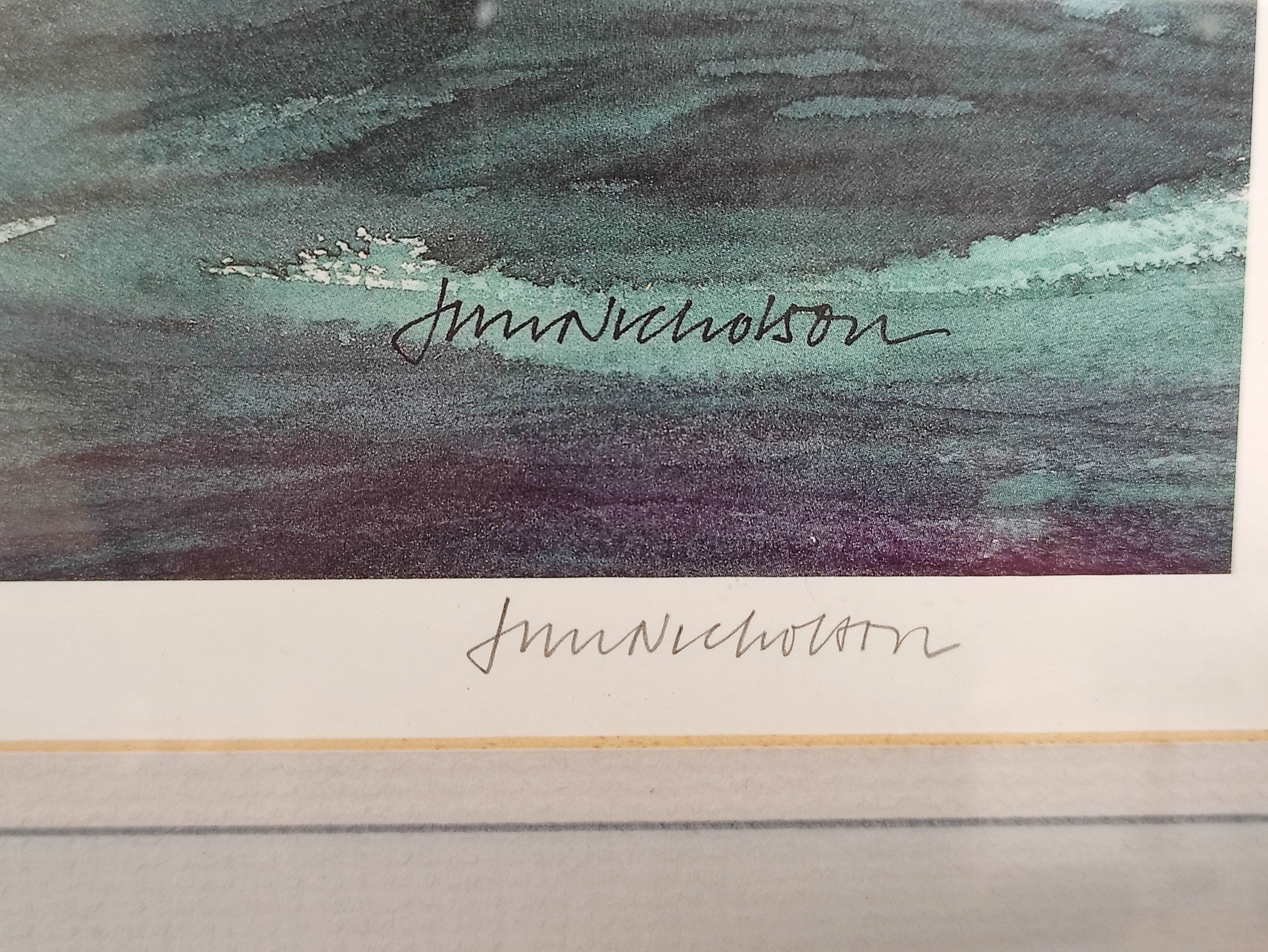 Jim Nicholson. Set of 4 pencil signed colour prints, ltd. eds. 500. Views in Skye & Scotland. - Image 9 of 12