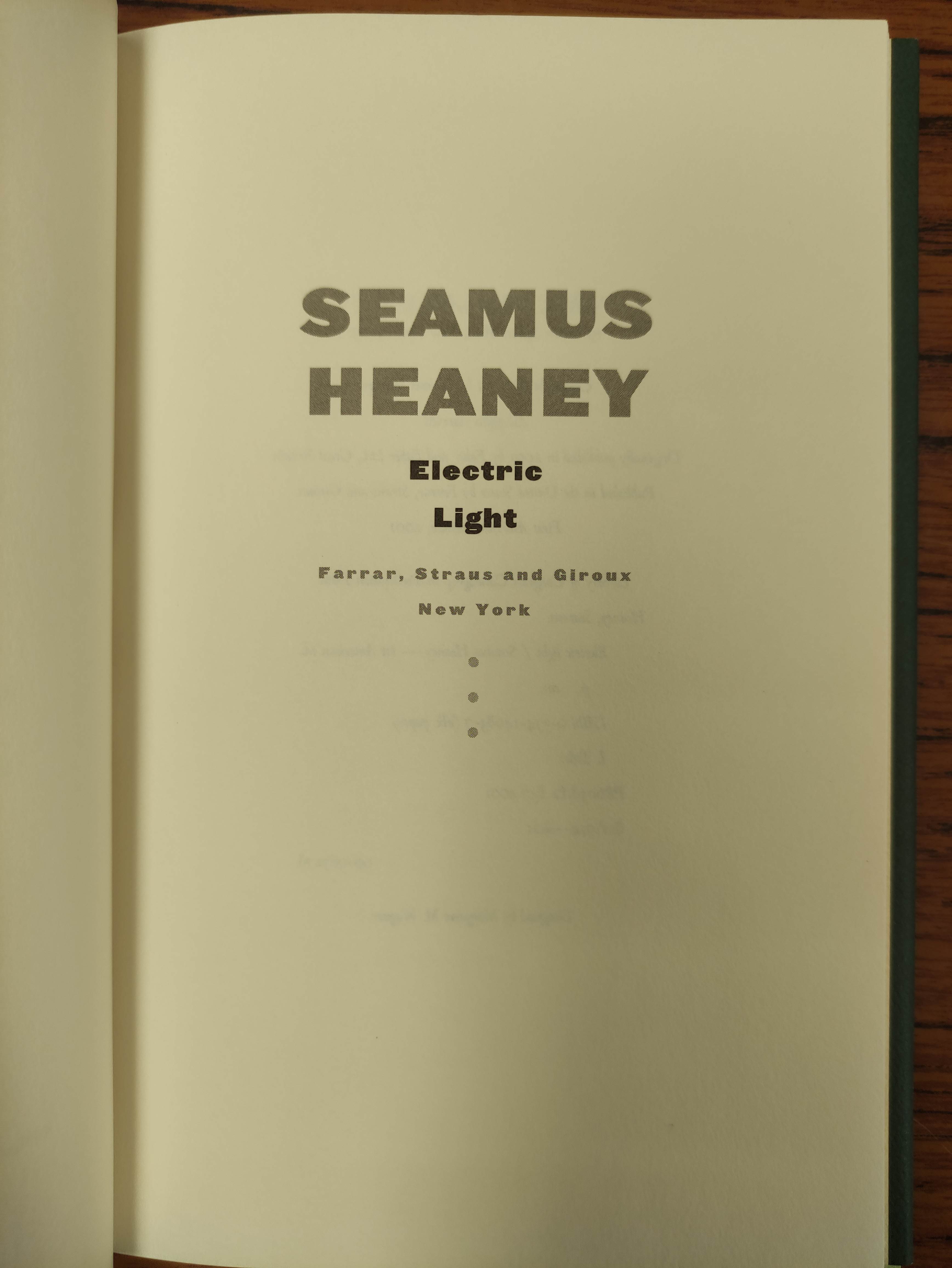 HEANEY SEAMUS.   Electric Light. Three 1st eds. in red d.w's, each signed by Heaney; also 3 other - Image 4 of 6