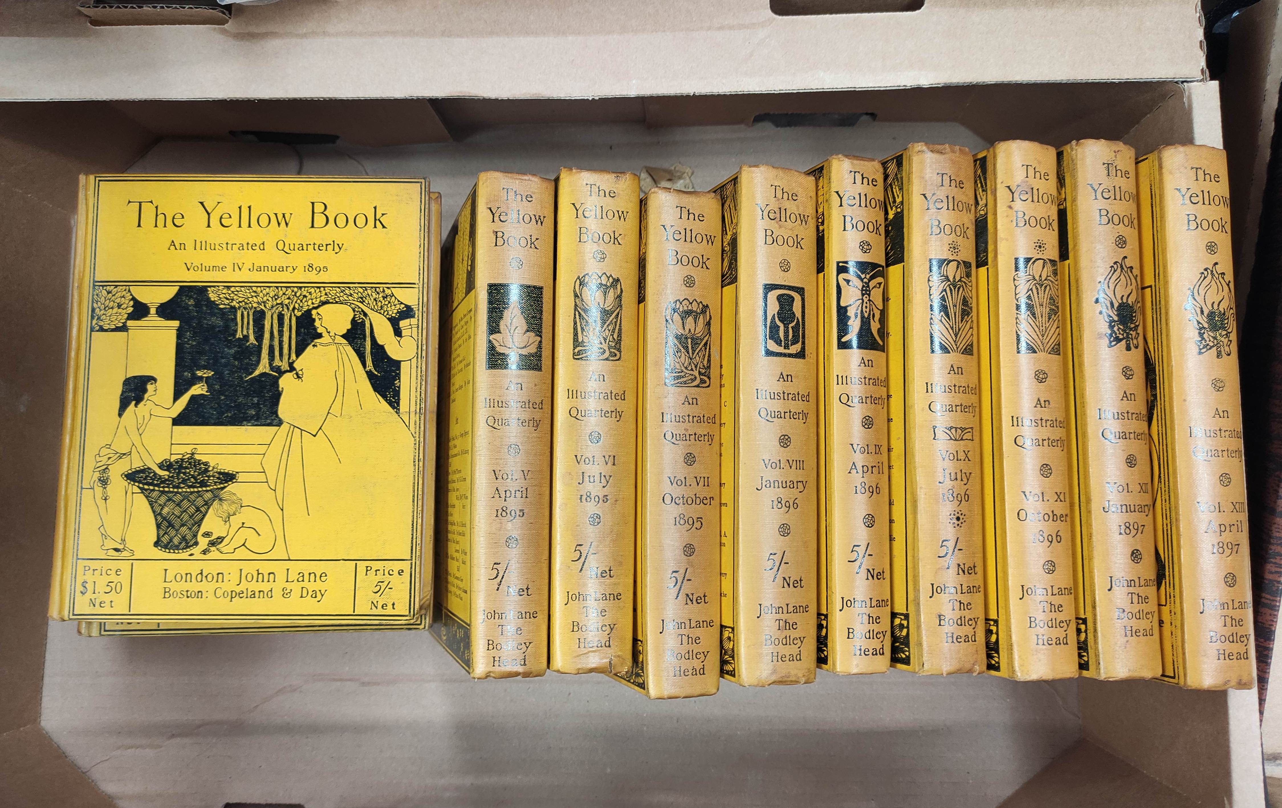 THE YELLOW BOOK.  An Illustrated Quarterly. A set of 13 vols., many fine illus. Small quarto.