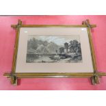 E. W. SINCLAIR. Italian lake scene & another. Pair of signed Victorian drawings heightened with