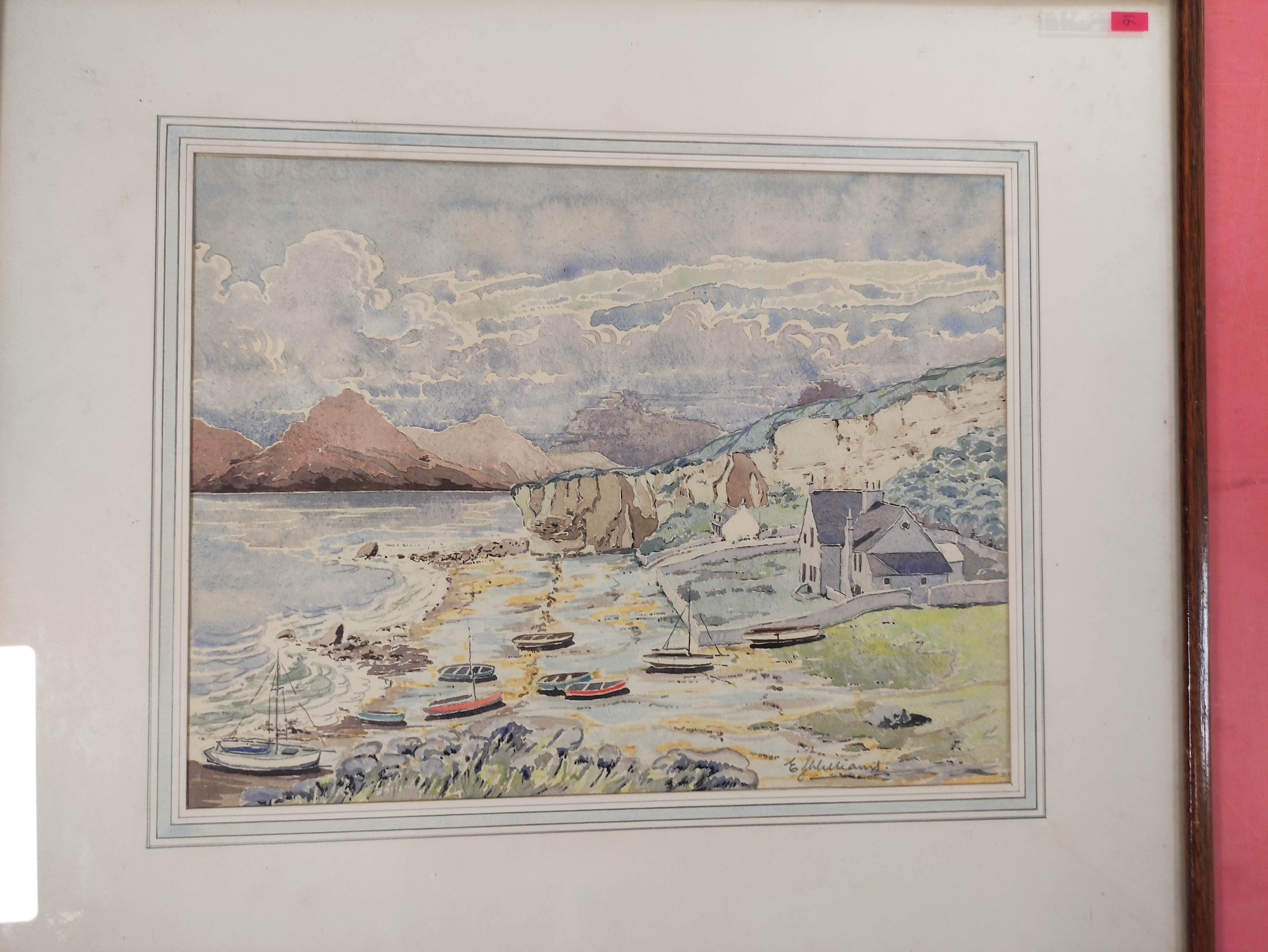 E. J. WILLIAMS. Elgol, Skye, Signed, watercolour. 25cm x 33cm. - Image 2 of 5