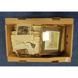 Prints, pictures & engravings. A large carton, much re. Skye & Scotland.