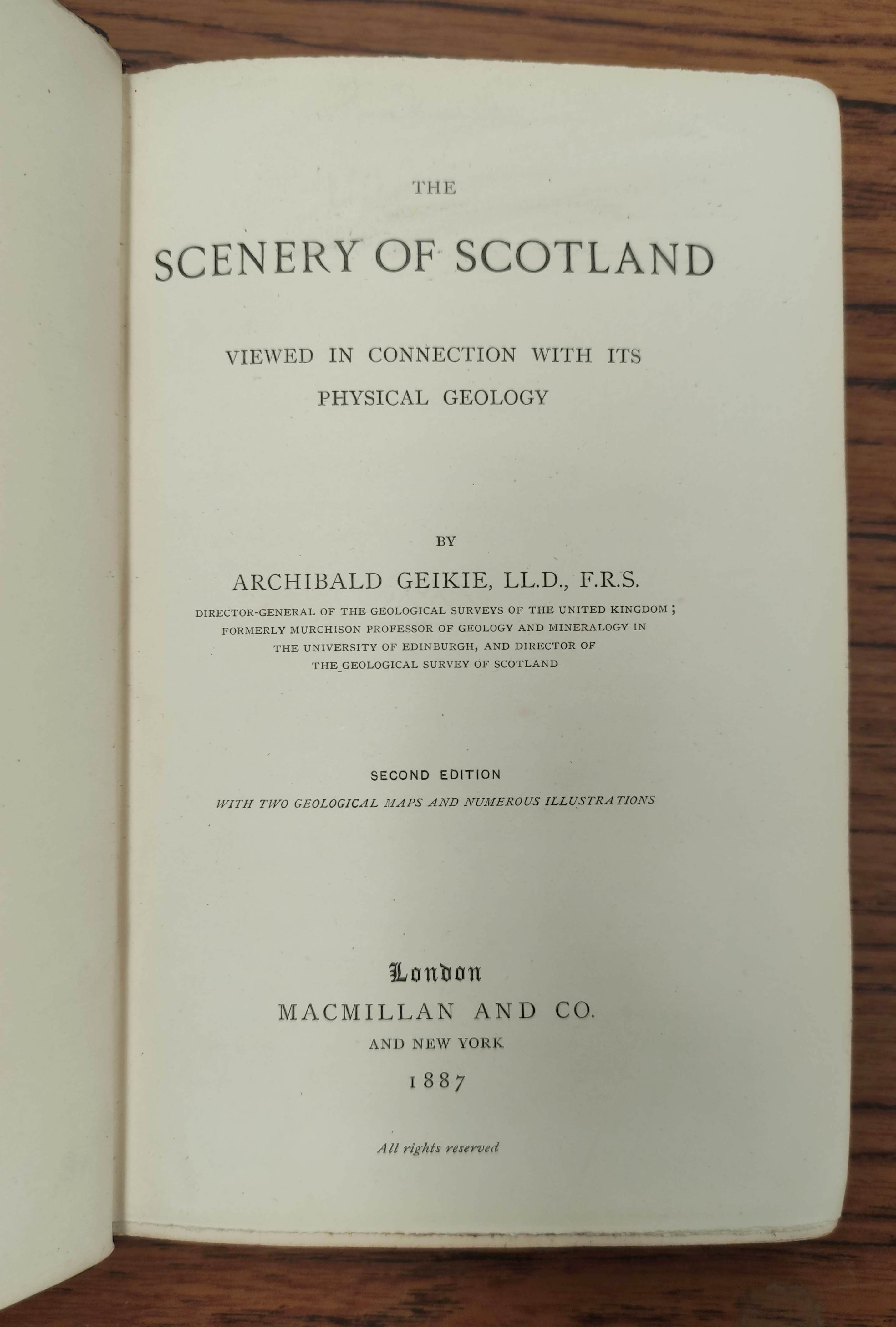 GEIKIE ARCHIBALD.  The Ancient Volcanoes of Great Britain. 2 vols. Illus. Quarto. Orig. green cloth. - Image 7 of 10