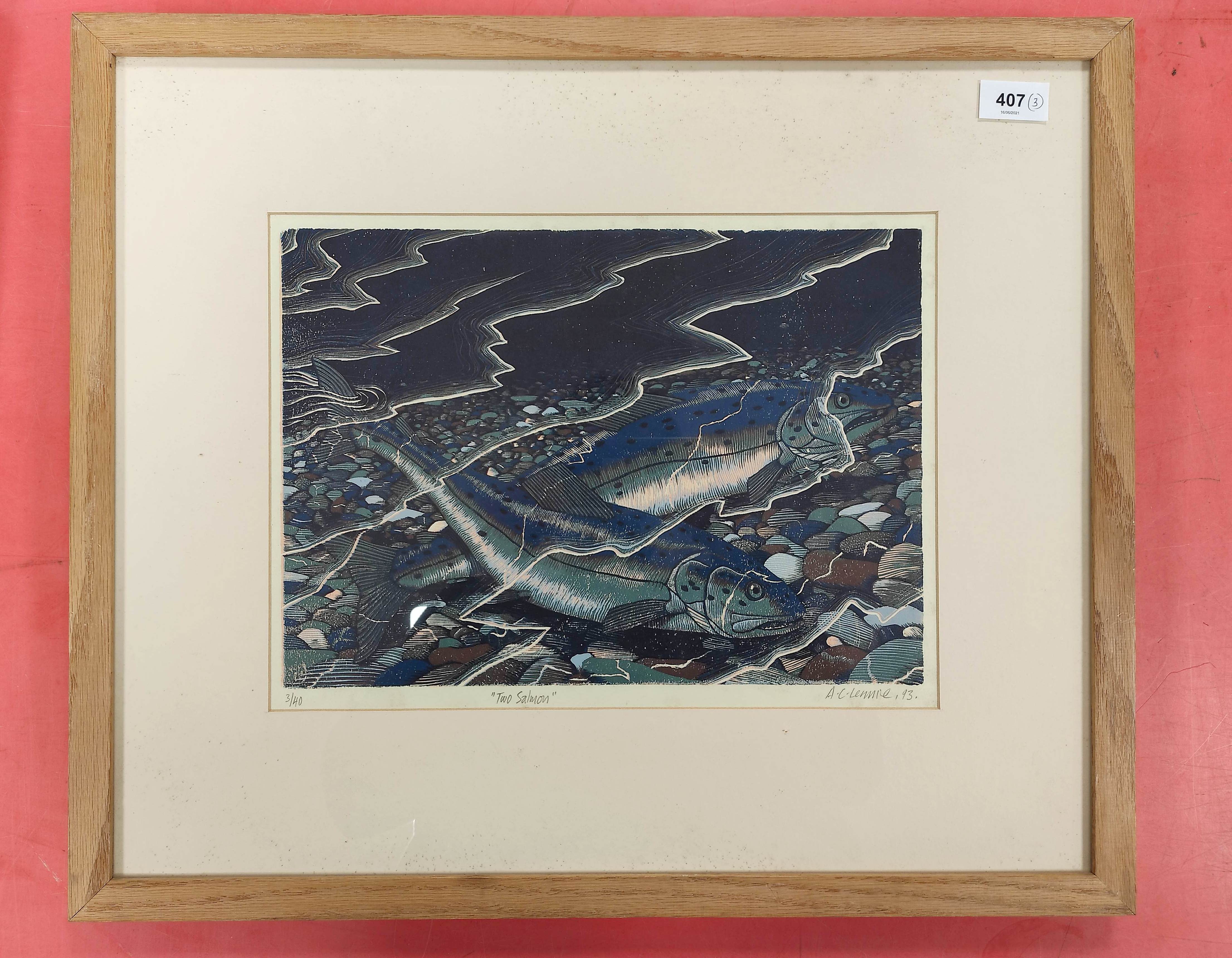 A. C. LENNIE.  Two Salmon, Trout & Quaiths. Ltd. ed. col. engravings 3/40, 10/26 & 30/50.  (3). - Image 5 of 9