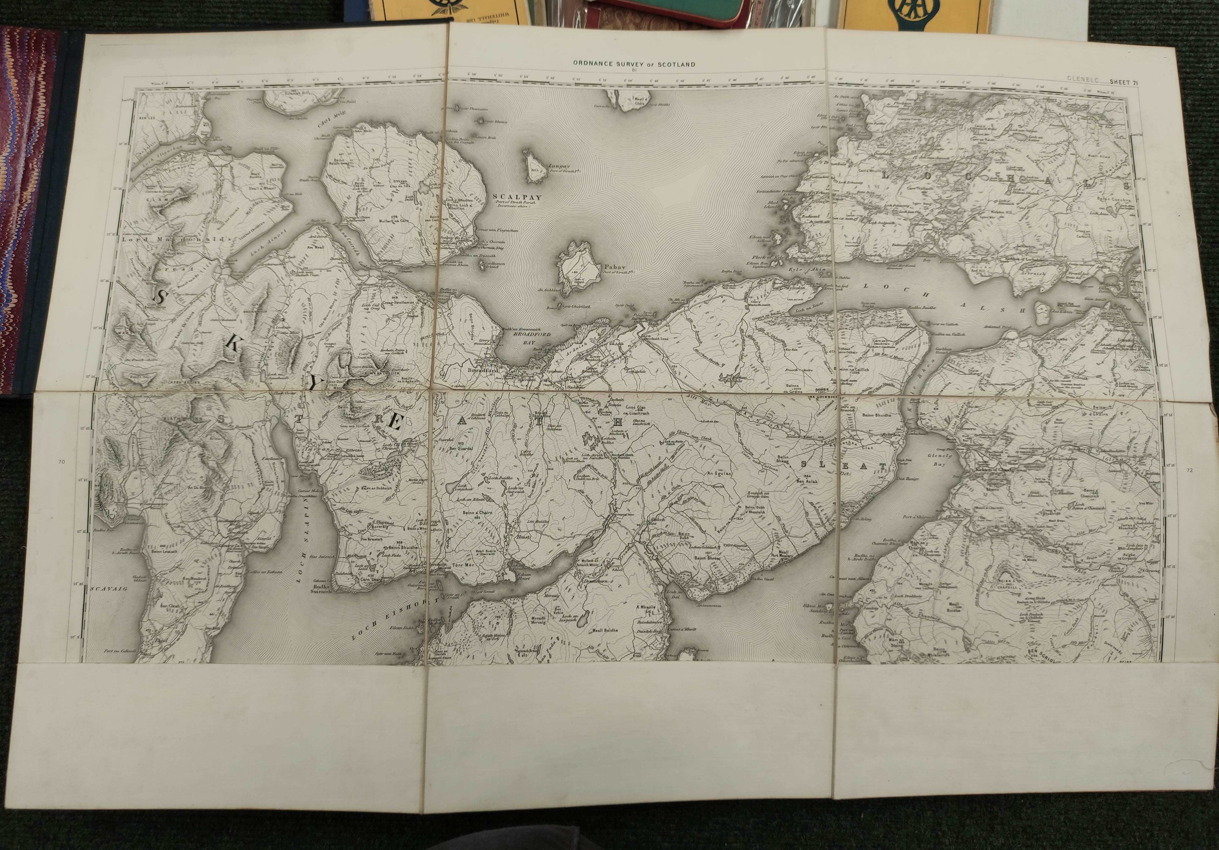 ROYAL COMMISSION (HIGHLANDS & ISLANDS, 1892).  5 fldg. col. maps of Skye, linen rebacked; also a - Image 4 of 6