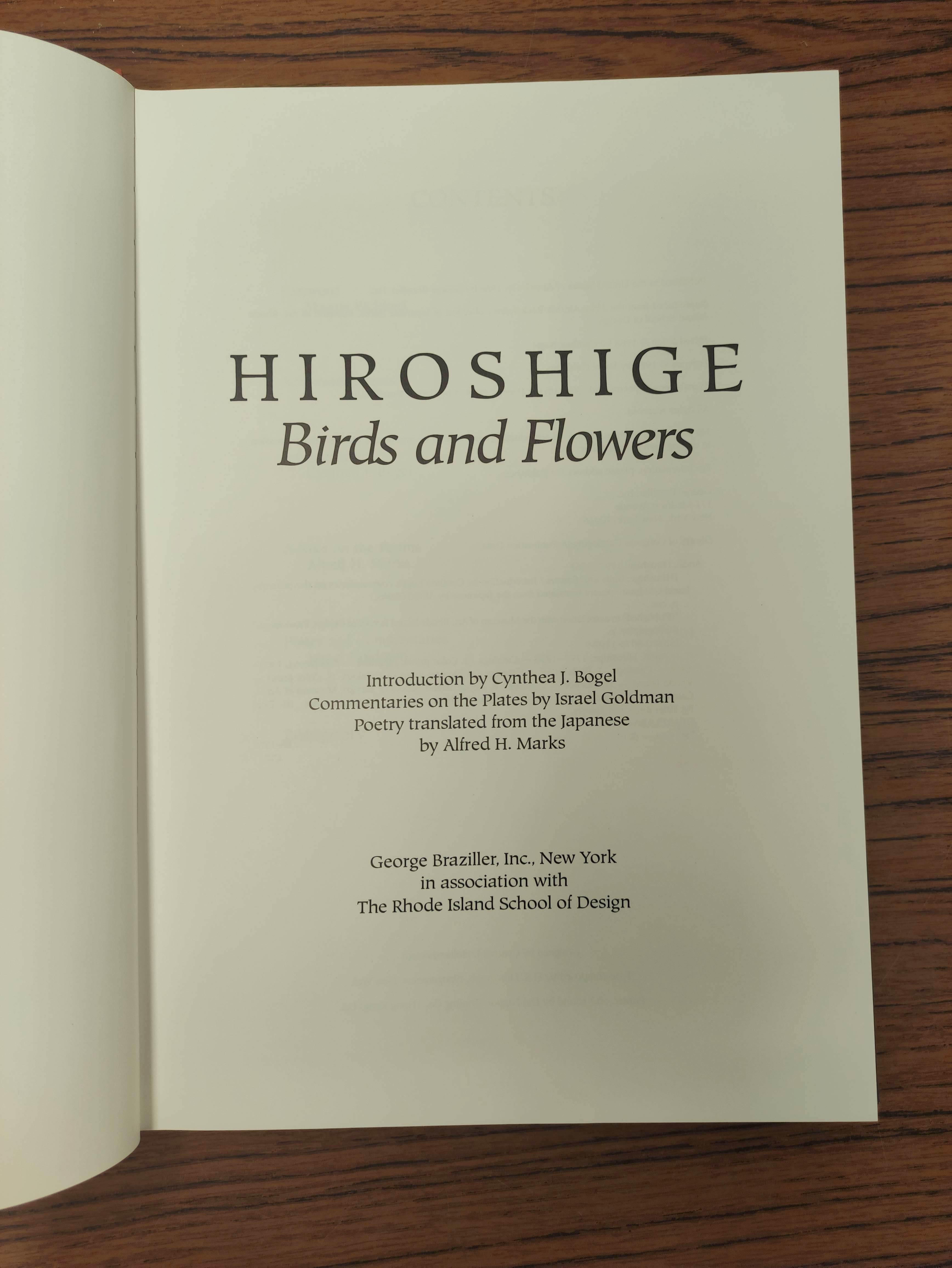 HIROSHIGE.  Birds & Flowers. Col. plates. Folio. Orig. cloth in d.w. 1988. - Image 2 of 7