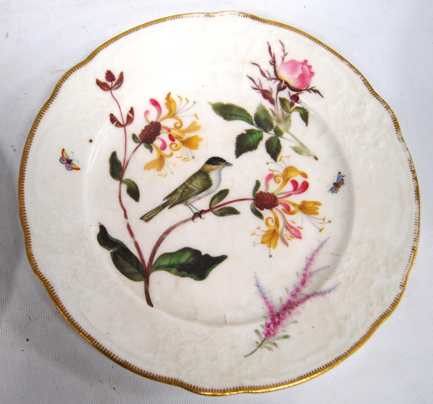 Set of French hand painted cabinet plates, each decorated with birds and foliage comprising six - Image 7 of 19