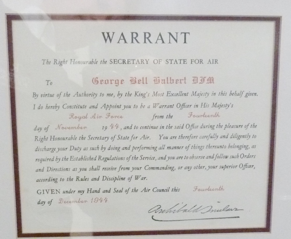 World War II Distinguished Flying medal group and ephemera for George Bell Halbert DFM comprising of - Image 2 of 20