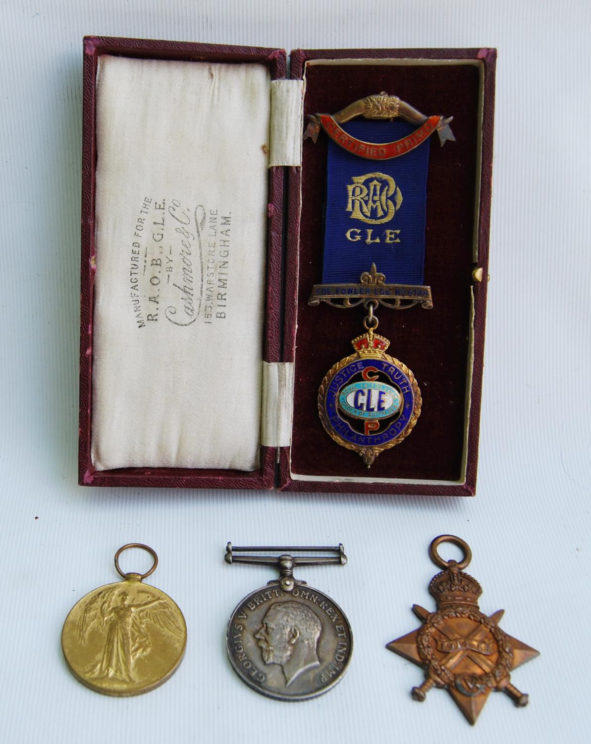 World War I medal group for TF Harries British Red Cross and St John of Jerusalem, 1914-15 Star, - Image 2 of 6