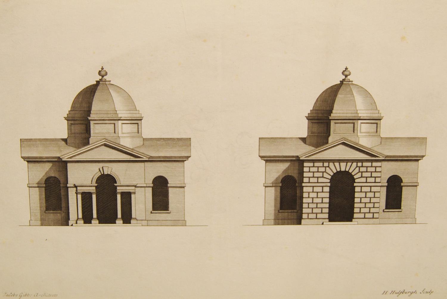 Assorted etchings, aquatints and prints including James Gibbs, architectural designs etc. - Image 6 of 9