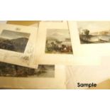 Assorted etchings, aquatints and prints including James Gibbs, architectural designs etc.