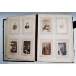 Victorian photograph album belong to Harden Burnley, signed 1870, comprising of royalty, officers