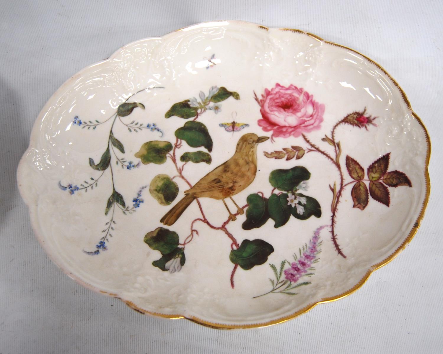 Set of French hand painted cabinet plates, each decorated with birds and foliage comprising six - Image 10 of 19
