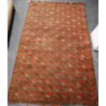 Antique Caucasian rug with all over panel design, and triple border, 235cm x 130cm.