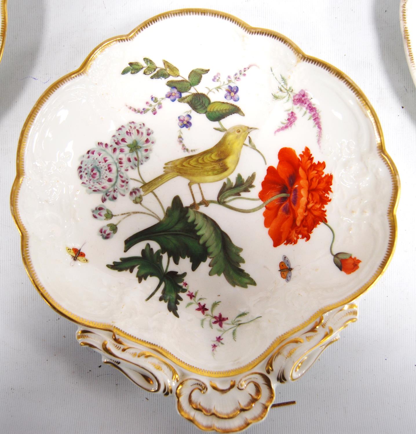 Set of French hand painted cabinet plates, each decorated with birds and foliage comprising six - Image 2 of 19