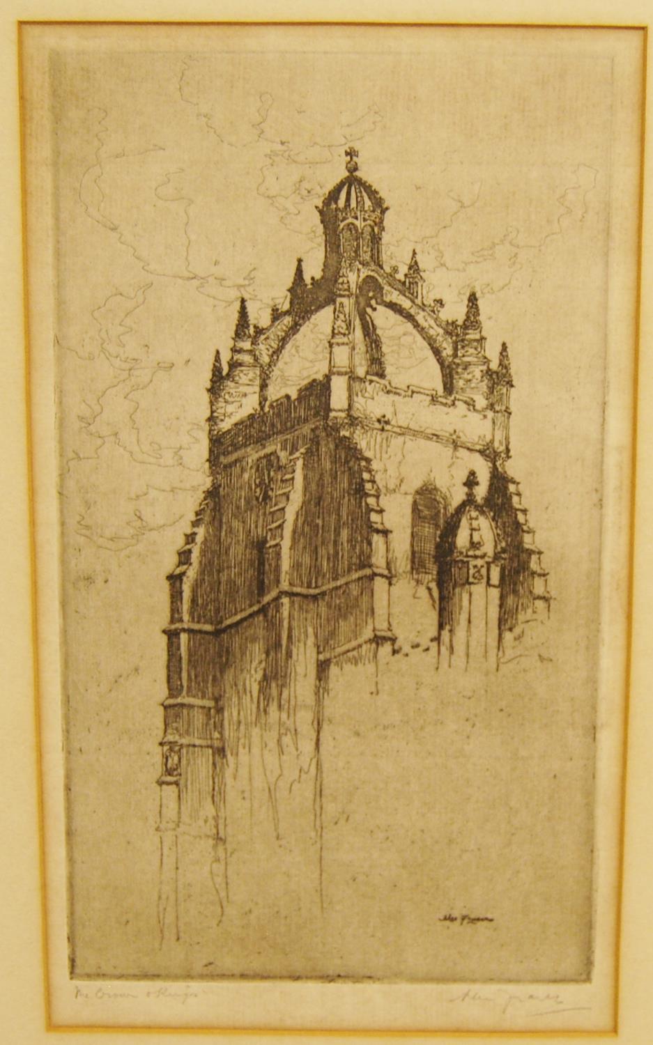 Assorted etchings, aquatints and prints including James Gibbs, architectural designs etc. - Image 9 of 9