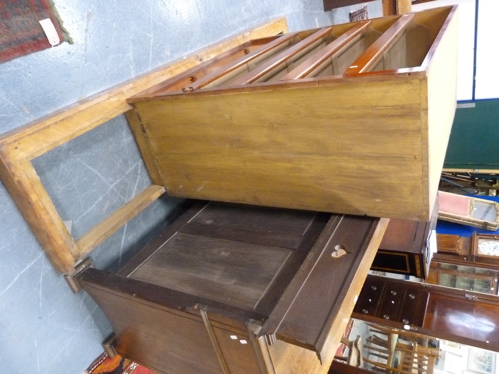 Mahogany gentleman's compactum in the manner of Gillows, the rounded rectangular top over two - Image 5 of 9
