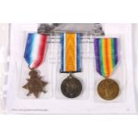 WWI medal trio of M2 049118 Private John McInnes of the 176th Company Army Service Corps, attended