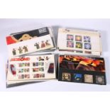 GB mint stamps presentation packs including James Bond #407, England Ashes Winners #M12, Christmas