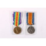 WWI medal pair of S13289 Private James Donald of the 1st Battalion Gordon Highlanders, son of