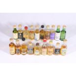 Nineteen single malt Scotch whisky miniatures including GLENGOYNE 10 year old 40%, GLENMORANGIE 10
