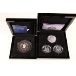 Bradford Exchange "Her Majesty Queen Elizabeth II 88th Birthday Silver Crown Set" comprising three