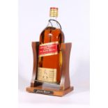 JOHNNIE WALKER Red Label blended old Scotch whisky, a 4 pints size bottle on swinging stand with "