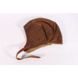 WWII era brown leather flying helmet, (Provenance: Flight Lieutenant Thomas Miller Dow RAF, 100