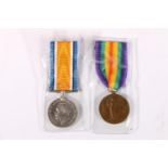 WWI medal pair of 7325 Private James Banks of the King's Own Scottish Borderers, son of Thomas and