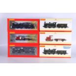 Three Hornby OO gauge model railways locomotives including R3600TTS 0-6-0 Class J36 'Maude'