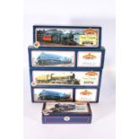 Five Bachmann Branch-Line OO model railways locomotives including 31602 2-6-2 locomotive 67664 BR