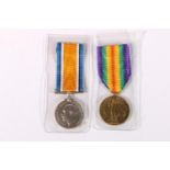 WWI medal pair of K49195 Stoker 2nd Class William Wallace Brown of the Royal Navy including WWI