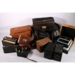 Vintage cameras including Kodak EK6 instant camera boxed, Yashica 8EIII, Eumig Sound 30 XL film
