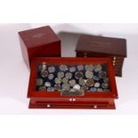 Three Danbury Mint incomplete coin sets including "The Complete Shilling Collection", "Last Six