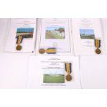 Four WWI victory medals including S22106 Private William Munro of the 10th Battalion Argyll and