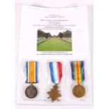 WWI medal trio of 10070 Lance Serjeant William Boyd of the 2nd Battalion Seaforth Highlanders (