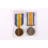 WWI medal pair of 64118 Private William McBain of the 27th Field Amb Royal Army Medical Corps,