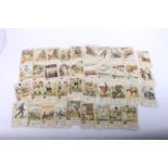 French sport themed playing cards (39 of 40, missing card 13) and a set of early snap cards "1d