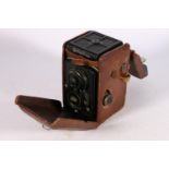 Rolleiflex twin lens camera with Franke and Heidecke Braunschweig Compur Carl Zeiss Jena Tessar 1: