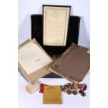 Medals of Major John Sneddon Swan of the RIE Royal Indian Engineers including WWII war medal with
