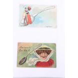 A binder of around 140 humorous novelty postcards including C Harrison, Taylor, Madge William,