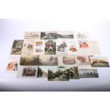 A collection of over 300 Edwardian and later postcards of mixed interest including many Military