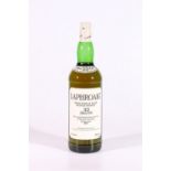 LAPHROAIG 10 year old Islay single malt Scotch whisky, pre-royal warrant, 1litre 43% abv.