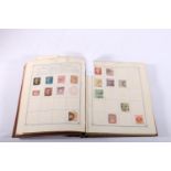 Stamp collection in one album and loose including GB vic 1d penny black KL two margins, 1876 Vic