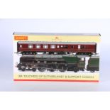 Hornby OO gauge model railways R3221 BR 'Duchess of Sutherland' & Support Coach train pack which