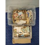 Large collection of world postage stamps.