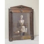 Victorian Masonic framed photograph depicting a gentleman in masonic attire. A plaque reads: "