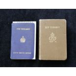 Two WW2 Active Service Bibles, one belonging to Horace Wild crewmember of HMS Gleaner which in